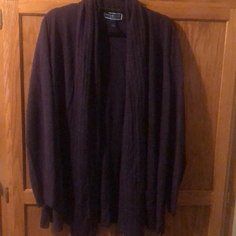 Karen Scott Purple Cardigan sweater